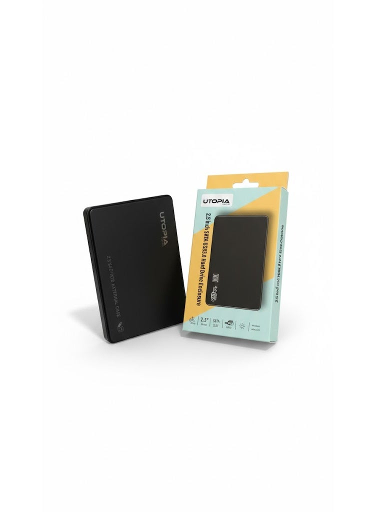 Utopia External Drive 2.5” SATA USB 3.0 Hard Drive Enclosure – 6Gbps, Tool-Free, Plug & Play (Up to 6TB) - Image 3