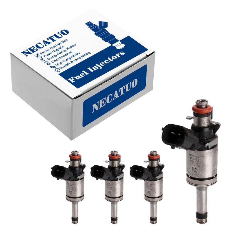 NECATUO Set of 4 Fuel Injectors Compatible with Ford Focus 20122018 EcoSport 20182022 20L L4 Replaces CP9Z9F593B FJ1164 82511103 - Image 2