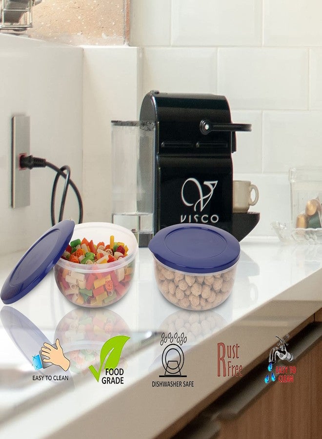 Cutting EDGE 600ml Eco-Storage Plastic Container & Organizer Set of 2 for Kitchen, Refrigerator, Lunch & Food Storage (Dark Blue) - Image 2