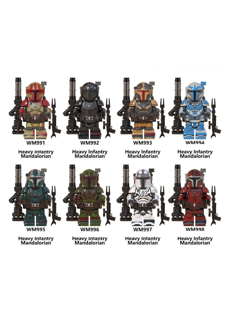 KUYING Mandalorian Small Particle Assembly Building Block Figurine Enlightenment Toy 8Pieces  - Image 1