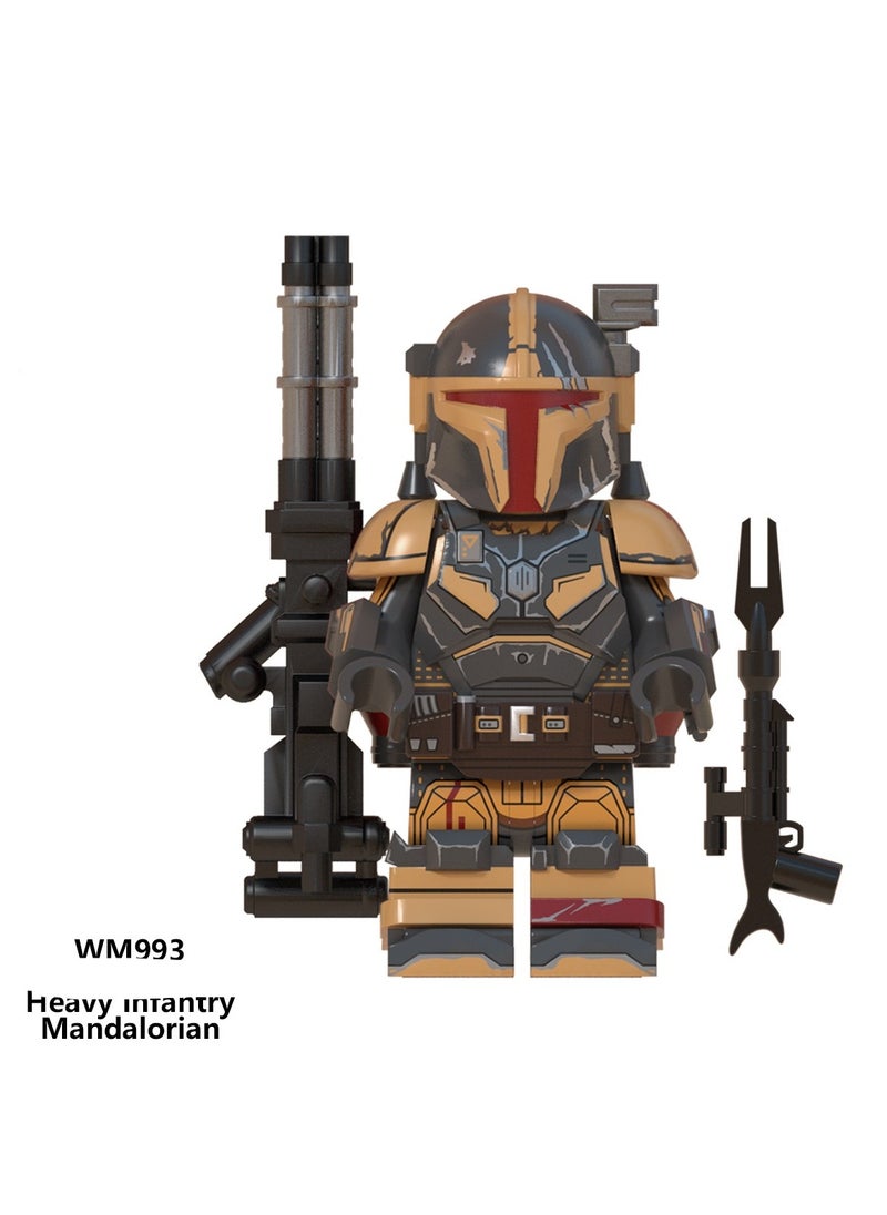 KUYING Mandalorian Small Particle Assembly Building Block Figurine Enlightenment Toy 8Pieces  - Image 4