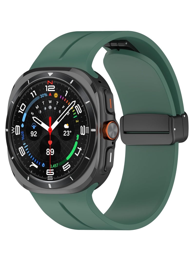 MIGOFAST Soft Silicone Watch Band with Magnetic Buckle Sport Watch Strap for Samsung Galaxy Watch Ultra Bands 47mm, Magnetic Silicone Band Compatible with Galaxy Watch 7 Ultra Band - Image 1