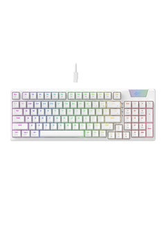 havit Gamenote KB885L Mechanical Keyboard, White - 50 Million Keystroke Lifespan, Customised RGB Backlit, Gasket Structure Design, Separable Design of Keyboard & Cable, All Keys Role Over | HVKB-KB885L-WH  - Image 1
