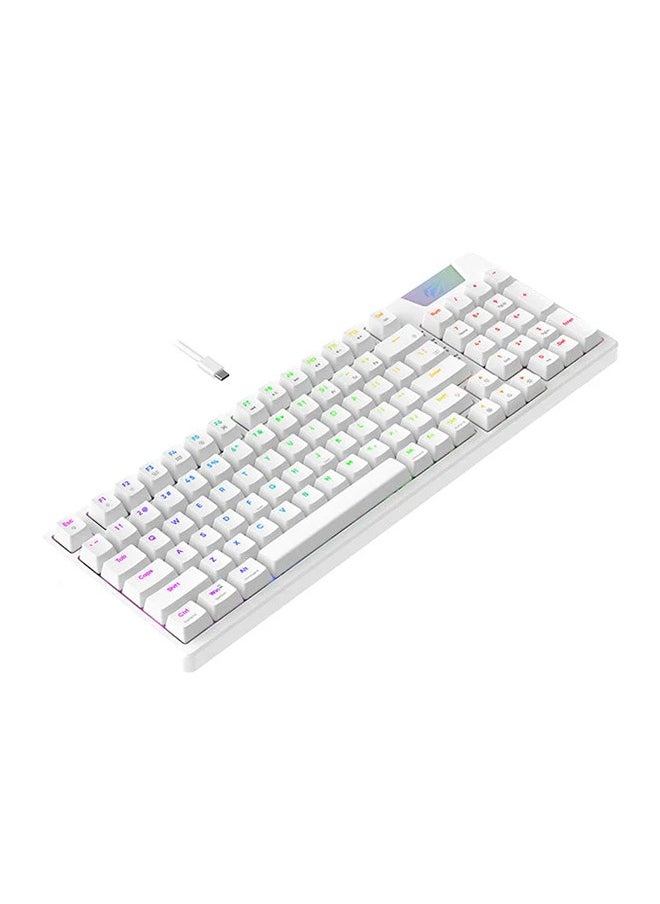havit - Gamenote KB885L Mechanical Keyboard, White - 50 Million Keystroke Lifespan, Customised RGB Backlit, Gasket Structure Design, Separable Design of Keyboard & Cable, All Keys Role Over | HVKB-KB885L-WH - Image 1