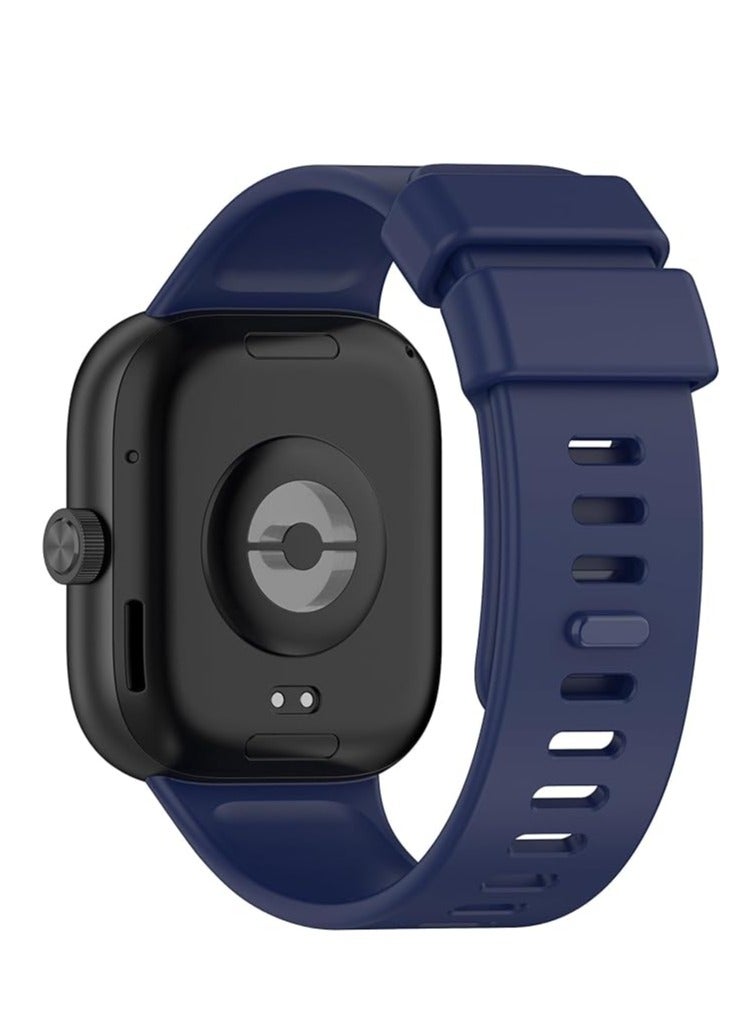 Adjustable Replacement Silicone Watch Band Strap Compatible with Xiaomi Redmi Watch 4/ 5 Mi Band 8 Pro Blue - Image 1