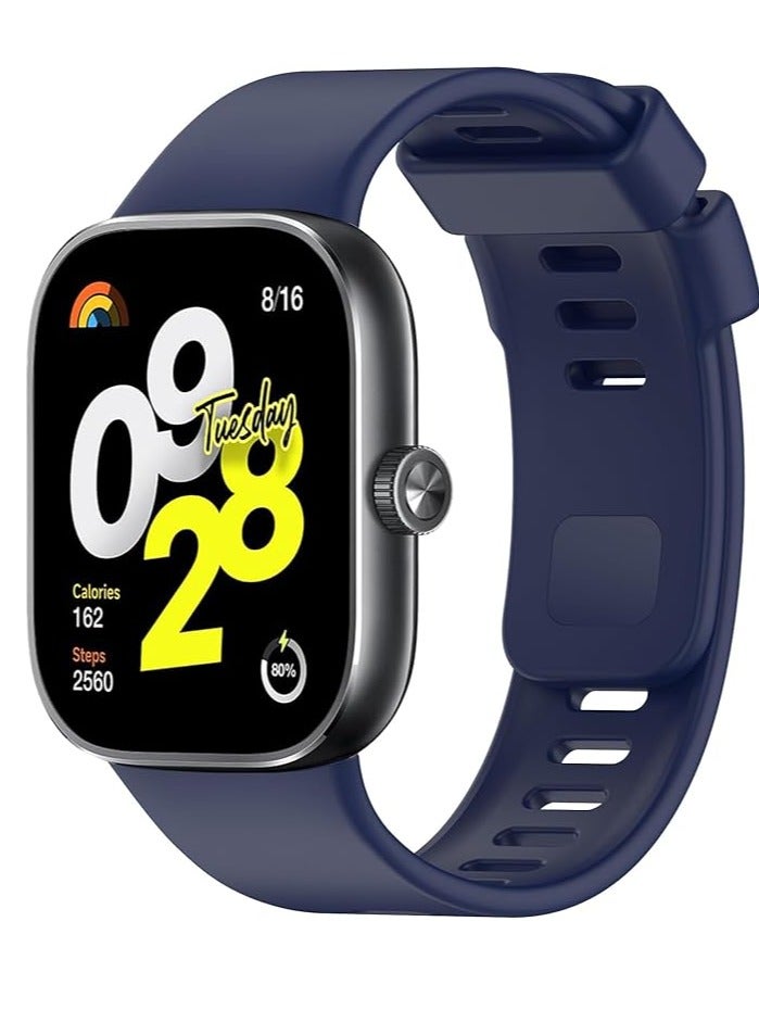 Adjustable Replacement Silicone Watch Band Strap Compatible with Xiaomi Redmi Watch 4/ 5 Mi Band 8 Pro Blue - Image 2