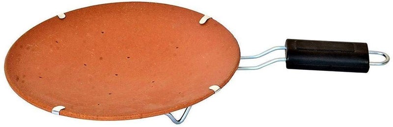 HEALTHYINDIA HEALTHYINDIA Clay Terracotta Chapati Tawa Earthen Products with Stand 225 cm TWS - Image 1