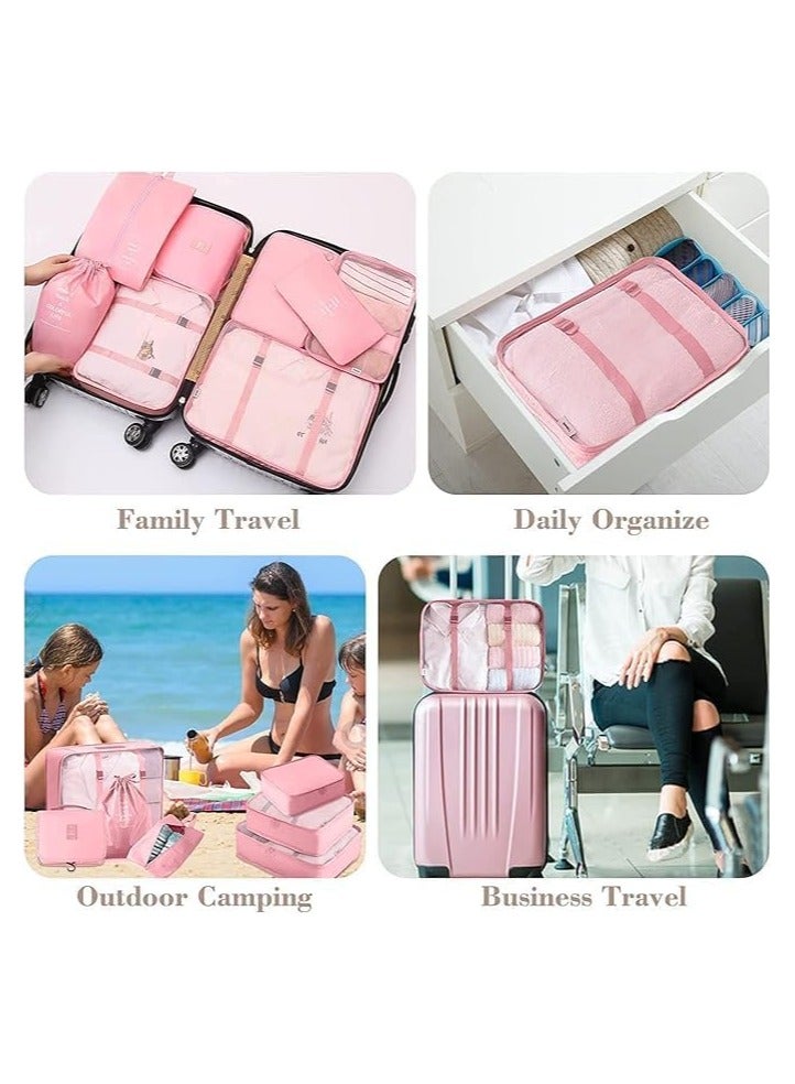 TRAVEL 7 Piece Set Travel Luggage Organizer Storage Bags Waterproof Laundry Bags Travel Accessories - Image 3