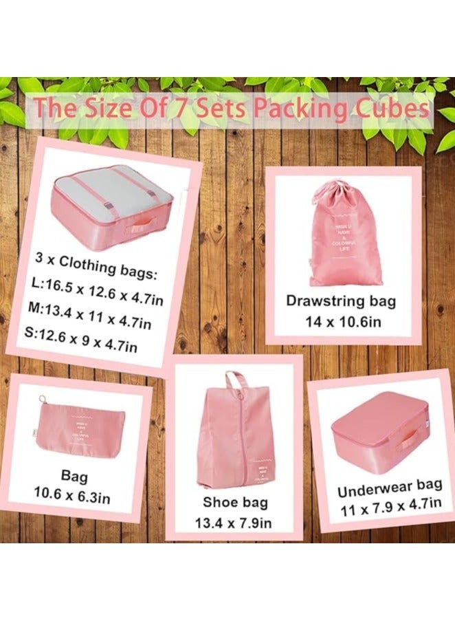 TRAVEL 7 Piece Set Travel Luggage Organizer Storage Bags Waterproof Laundry Bags Travel Accessories - Image 4