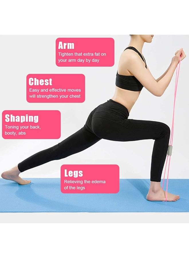 X spring Pedal Resistance Band Set 4 PCS Multifunction Tension Rope Elastic Sit Up Band with Anti Slip Handle Shape Tube Exercise Band Thigh Exerciser for Slimming Bodybuilding Training - Image 5