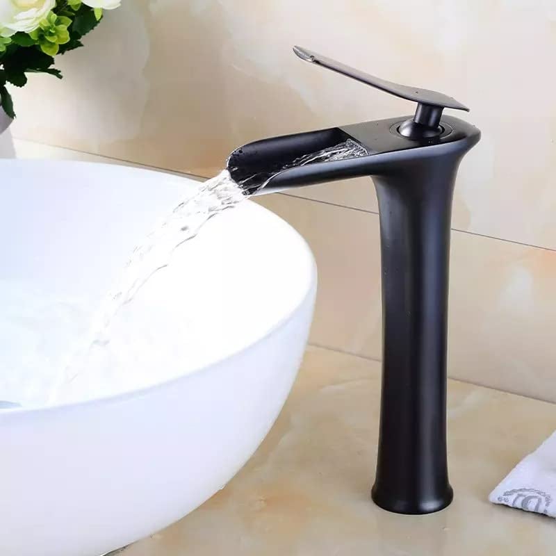 Marcoware Brass U2212 Antique Single Lever Basin Mixer with Hot Cold Connection Hoses Black Mat Finish - Image 4