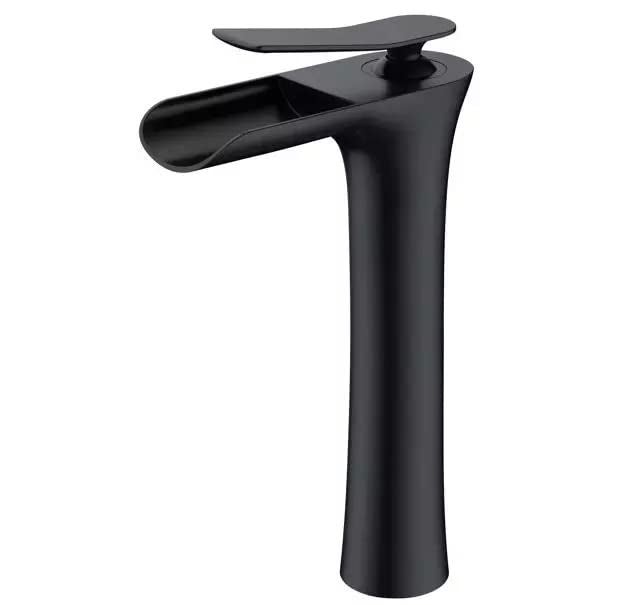 Marcoware Brass U2212 Antique Single Lever Basin Mixer with Hot Cold Connection Hoses Black Mat Finish - Image 1