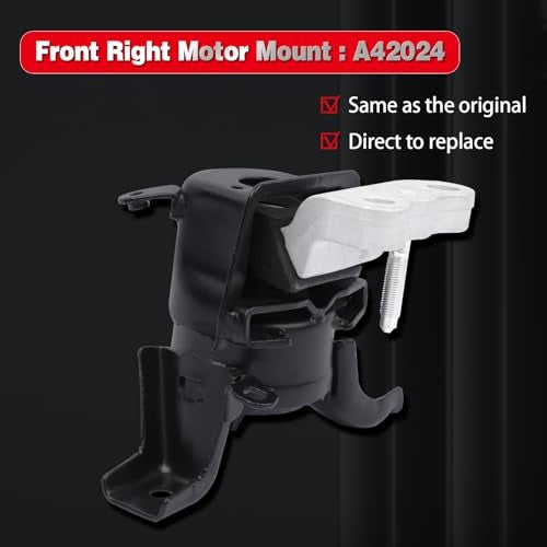 YBDDZH Engine Motor Mount Kit Compatible with 2009-2019 Corolla 1.8L Auto Transmission Repklace OE A42024 123050T170 123050T171 1pcs - Image 4