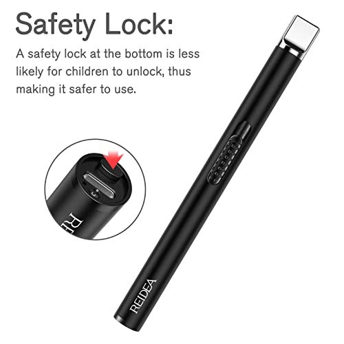 REIDEA ولاعة كهربائية REIDEA S4 ولاعة شموع قابلة لإعادة الشحن عبر USB مع مفتاح أمان، ولاعات بلازما إلكترونية محمولة سريعة الحرارة مقاومة للرياح، مثالية للطهي المنزلي والشواء والتخييم والألعاب النارية. - Image 4