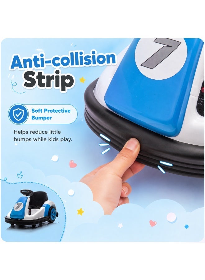 SHEIDLIN Kids Electric Bumper Car Ride On Toy, 360° Spin Children Driving Vehicle with Bluetooth Music, Foot Pedal & Anti-Collision Strip for Toddlers - Image 3