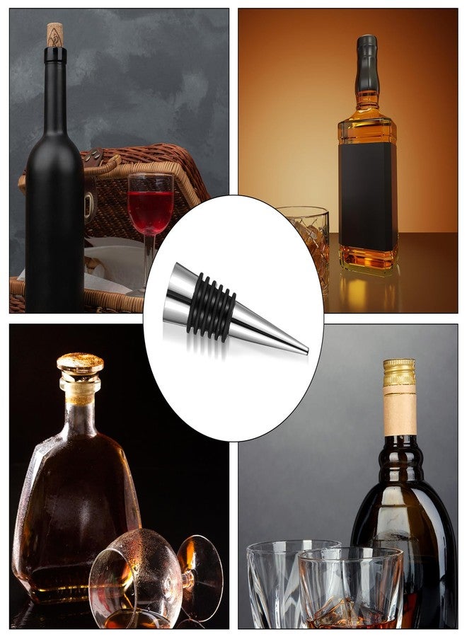ولهيف مجموعة سدادات زجاجات النبيذ WLLHYF، ٥٠ قطعة، قابلة لإعادة الاستخدام، سدادات زجاجات مزخرفة، سدادات زجاجات نبيذ مفرغة من الهواء مع فلين سيليكون قابل لإعادة الاستخدام، سدادات زجاجات نبيذ مانعة للتسرب - Image 4