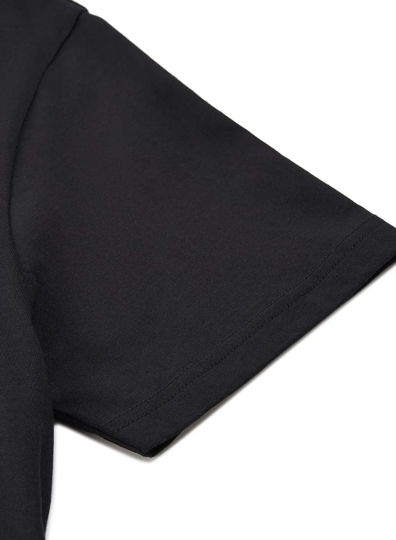 GIORDANO  Men's Slim Fit Cotton Jersey Message Print Tee for Men | Best Price UAE