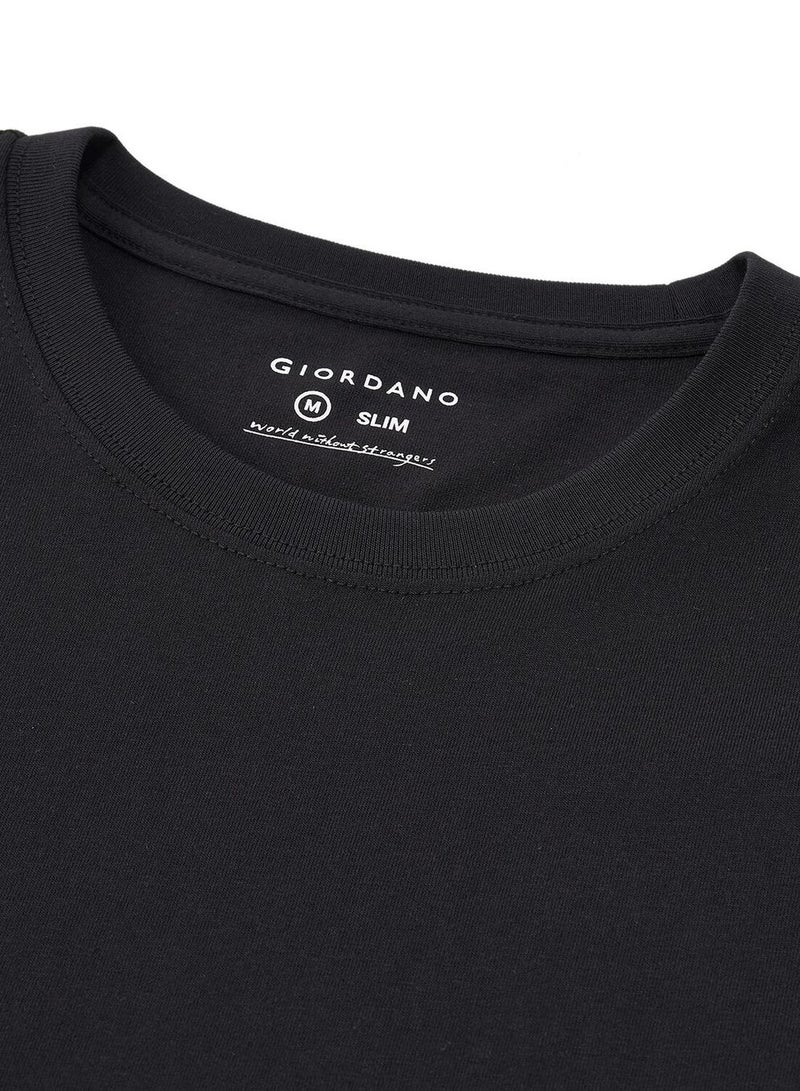 GIORDANO Men's Slim Fit Cotton Jersey Message Print Tee - Image 3