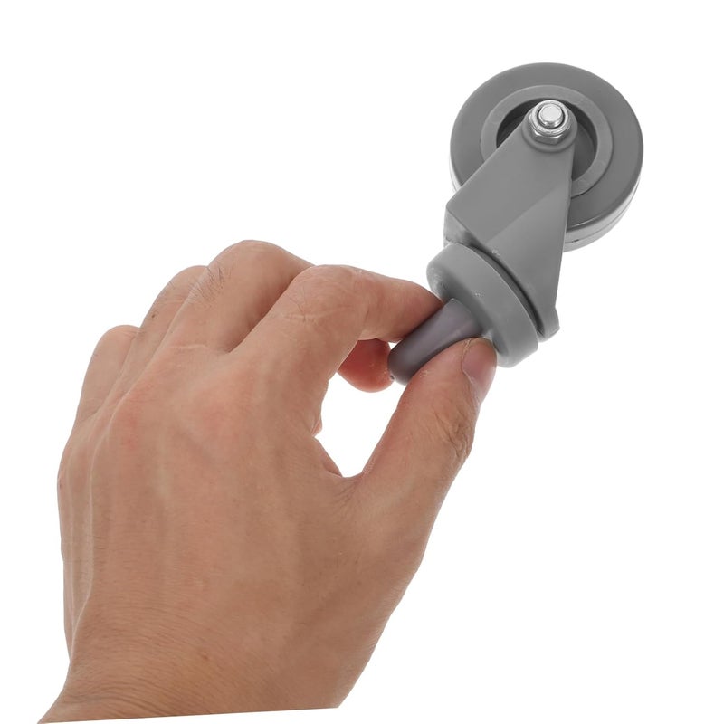 4PCS Heavy Duty Stainless Steel Mop Bucket Wheels Replacement Casters Swivel Rubber TPR - Image 4