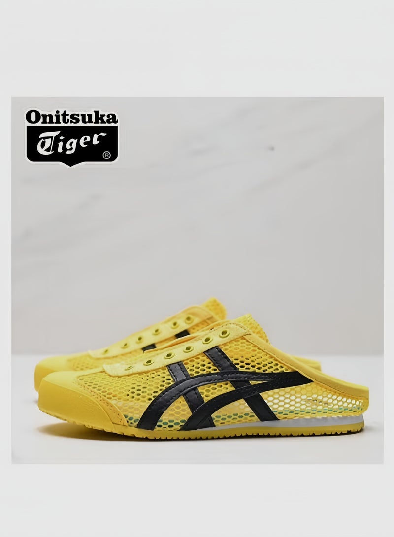 Onitsuka Tiger Men and Women Mexico66 Sabot - Slip On Canvas Cool Summer Casual Sandals Shoes Yellow/Black - Image 2