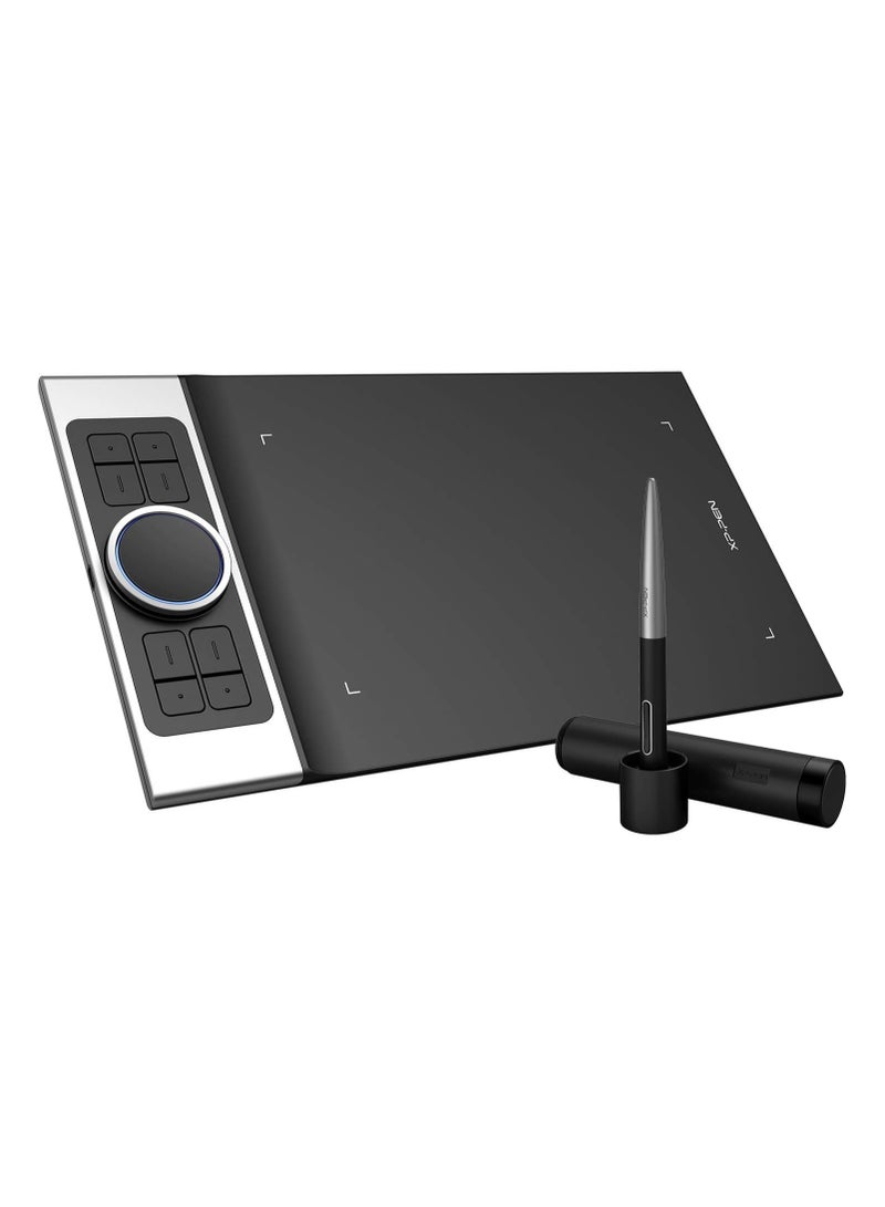 Deco Pro Graphics Drawing Tablet 9x5 Inch with Tilt Function, Double Wheel, 8 Shortcut Keys, and 8192 Levels of Pressure Sensitivity