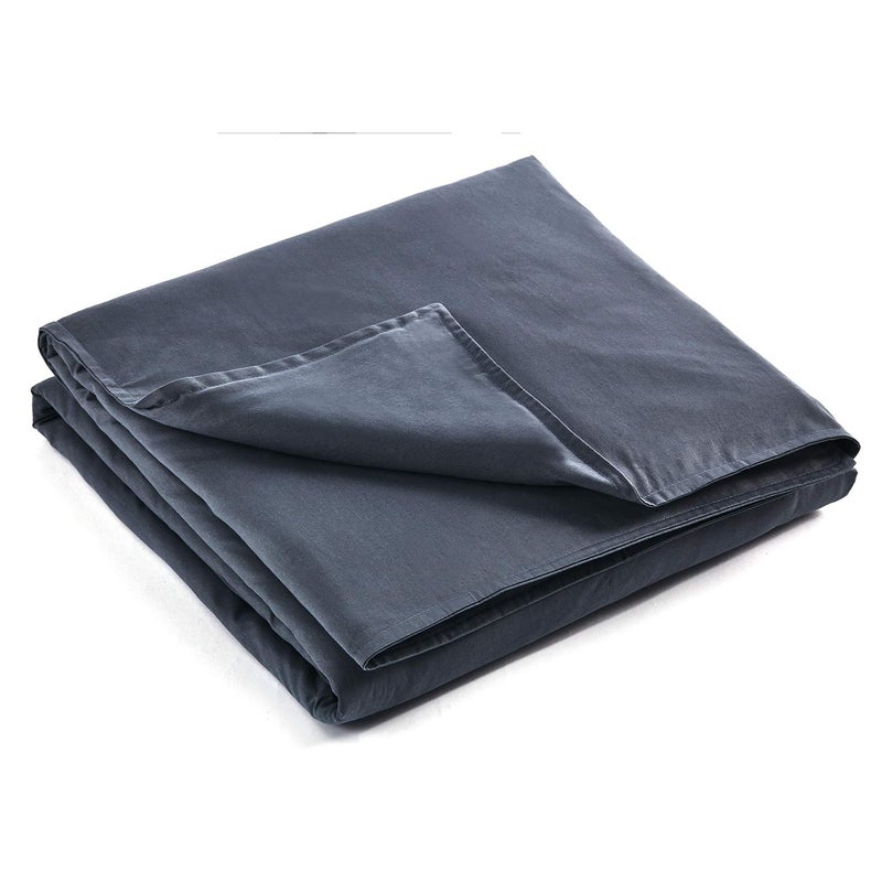 RelaxBlanket 60''x80'' Duvet Cover for Weighted Blanket | Premium 180GSM Cotton | Dark Grey - Image 1