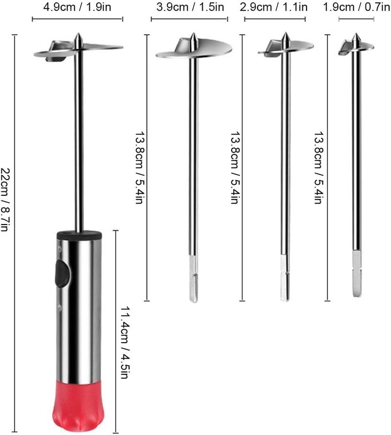 klarako Apple Corer, 4 Sizes Stainless Steel Vegetable Fruit Spiral Knife Apple Corer Drill Cutter for Zucchini Potato Carrot Pear Veggies - Image 2