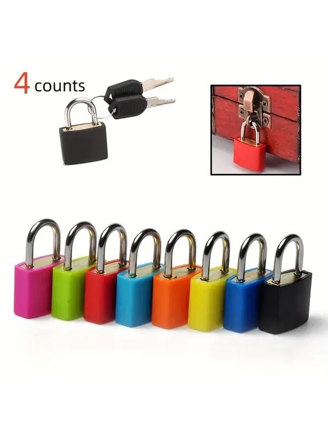 4 Pieces Multi Color Metal Locks For Luggage Gym School Security Durable - Image 2