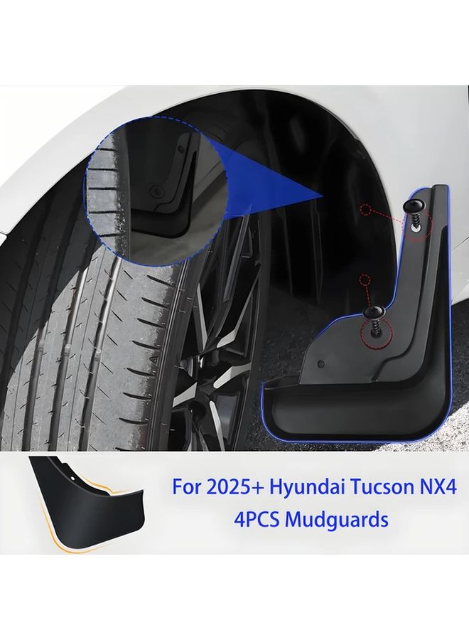 4pcs Heavy Duty All Weather Mud Flaps for Hyundai Tucson NX4 SUV 2025 Models - Image 5