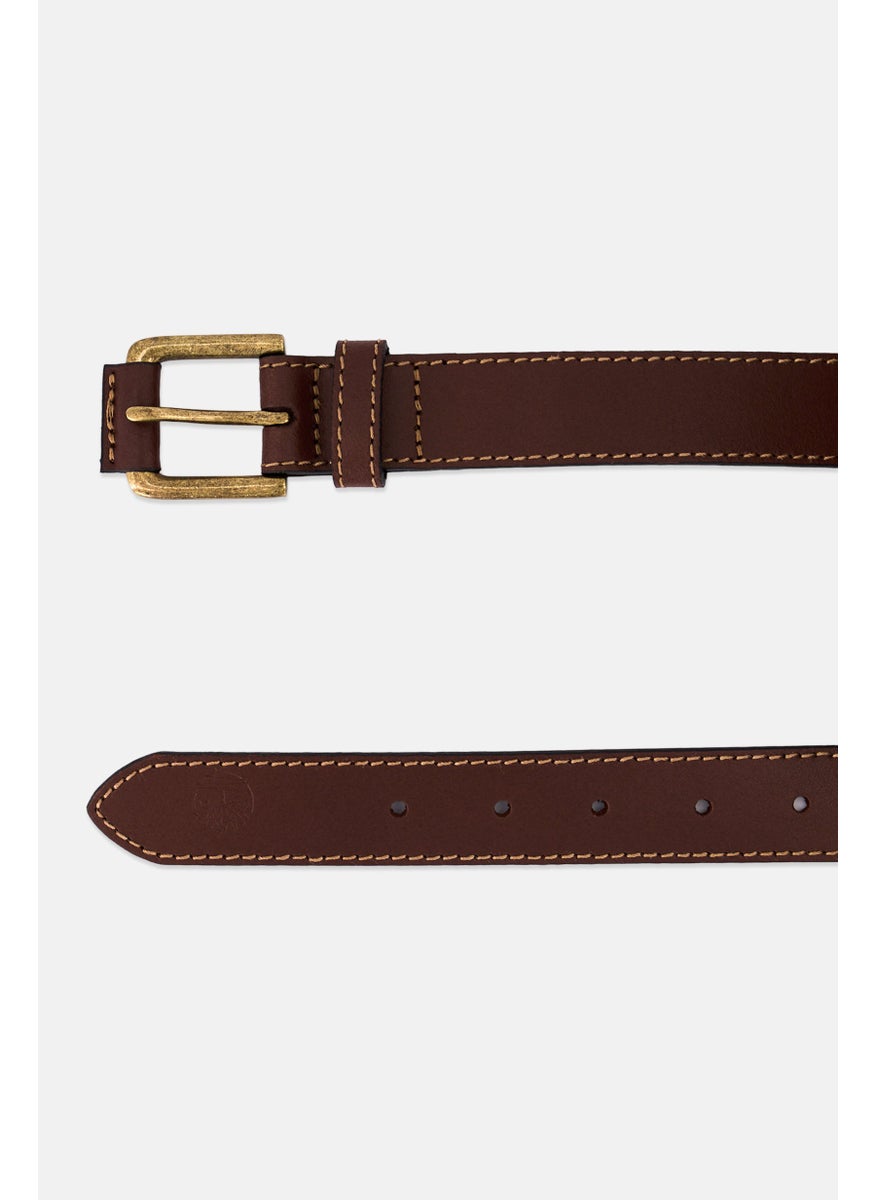 Timberland Kids Boy Vintage Leather Adjustable Buckle Belt, Brown  - Image 2