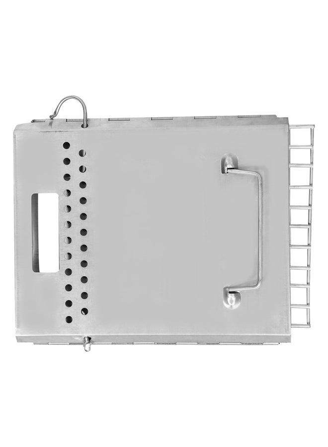 AL SANIDI مشعل فحم وحطب، موقد طهي شيف، فضي، الحجم 30*30*35 سم - Image 4