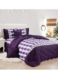 Moon 4 Pieces Single Size 160x210Cm Comforter Set Medium Filling Bedding Set for All Season Includes 1Comforter 1Bedsheet 1Pillow Shams and 1Cushion cases  - Image 1