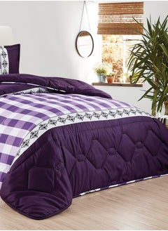 Moon 4 Pieces Single Size 160x210Cm Comforter Set Medium Filling Bedding Set for All Season Includes 1Comforter 1Bedsheet 1Pillow Shams and 1Cushion cases  - Image 3