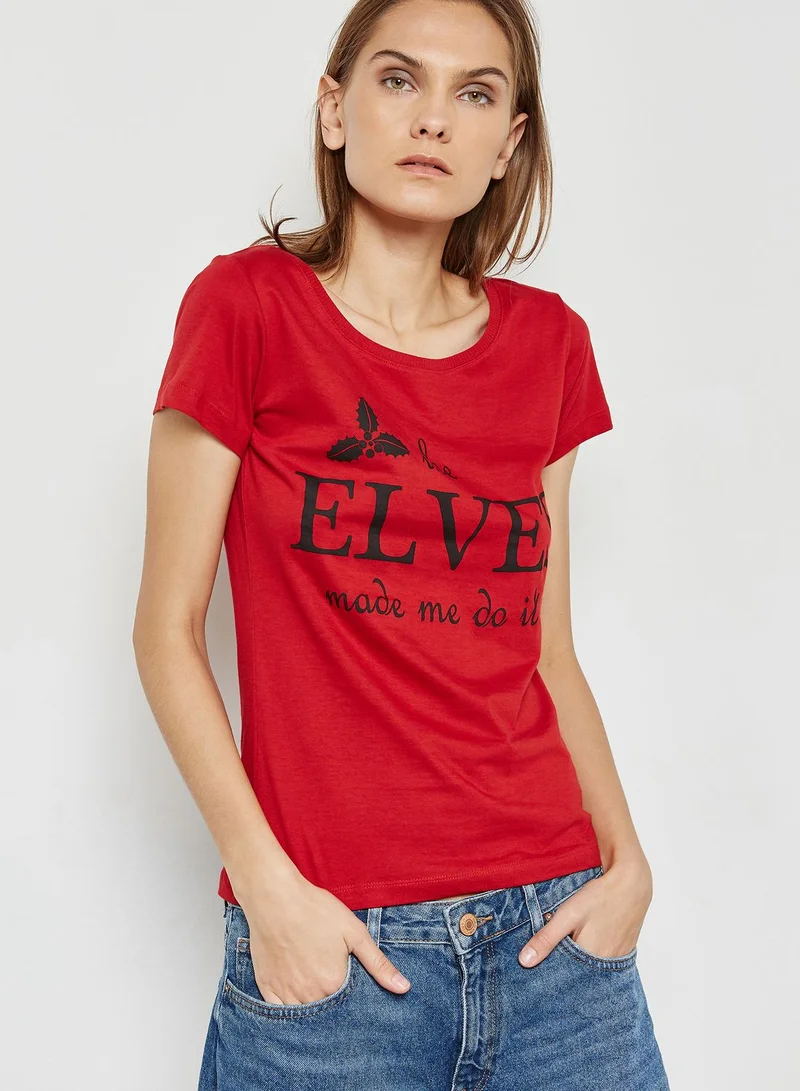 Jacqueline de Yong Slogan T-Shirt