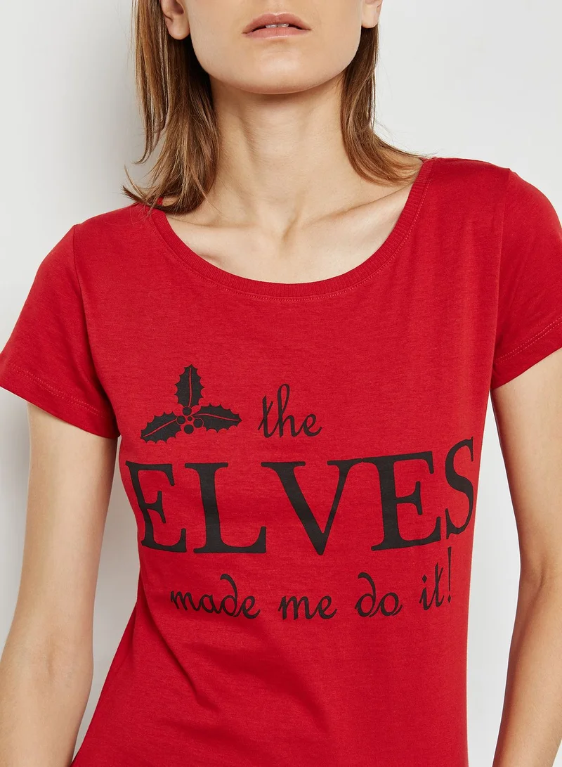 Jacqueline de Yong Slogan T-Shirt