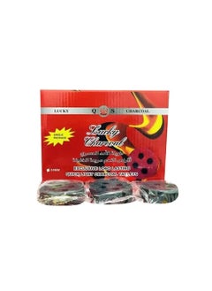 Lucky 180-Pieces Lucky Charcoal Quick Ignite and Long Lasting Incence 50mm Black  - Image 1