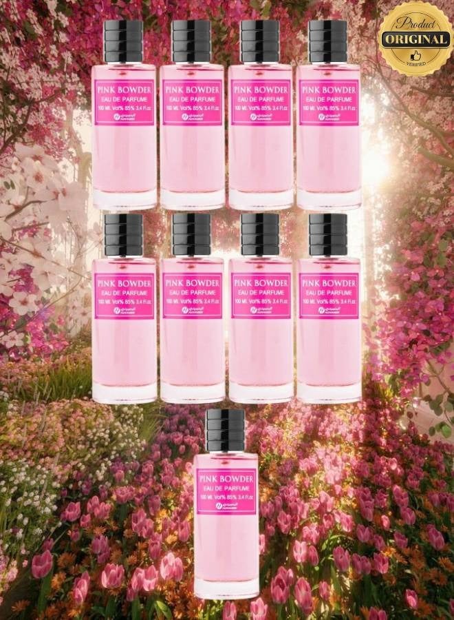 ALHAMIDI 9 Pieces Pink Bowder Perfume 100ML - Image 1