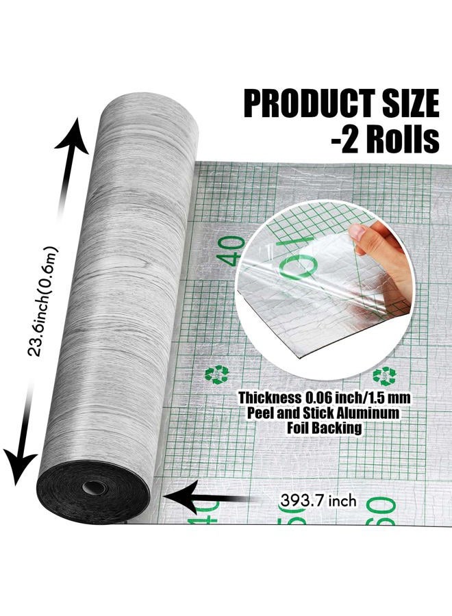 Drydiet 2 Rolls Peel and Stick Vinyl Flooring Tiles 23.6x393.7 Inch Vinyl Floor Tiles Linoleum Vinyl Plank Flooring Coverings Waterproof Wear for DIY Installation Room Office Kitchen (Gray Wood Grain) - Image 2