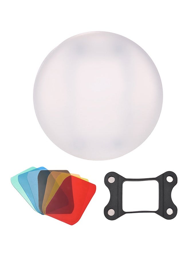 NIBEMINENT Speedlight Diffuser Ball With Colour Filters Clear  - Image 1