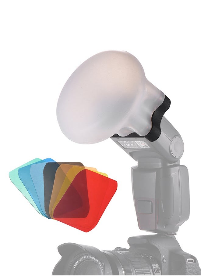 NIBEMINENT Speedlight Diffuser Ball With Colour Filters Clear  - Image 3