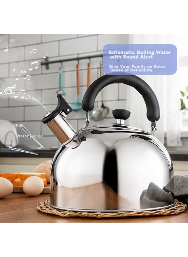 MAX COOK 304 Stainless Steel Kettle, 5L Thick Whistling Kettle, Compatible With Gas And Induction Stoves, Mc005Yj - Image 5