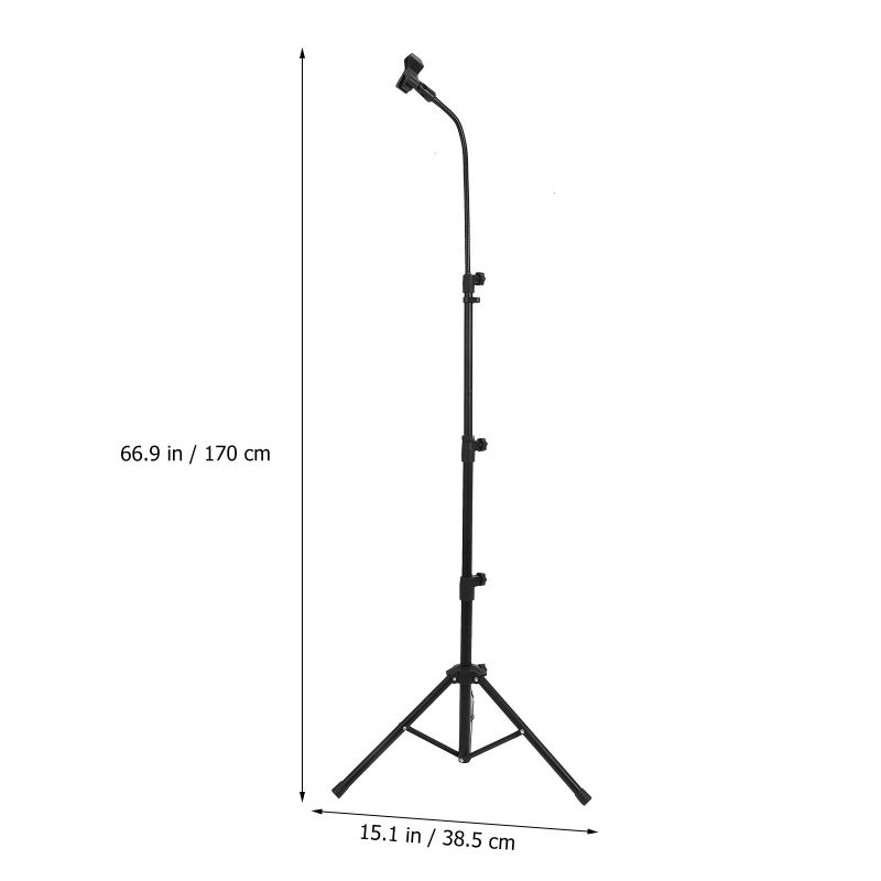 Heavy Duty Adjustable Floor Microphone Stand with Clamp and Carrying Bag for Stage Performance - Image 3