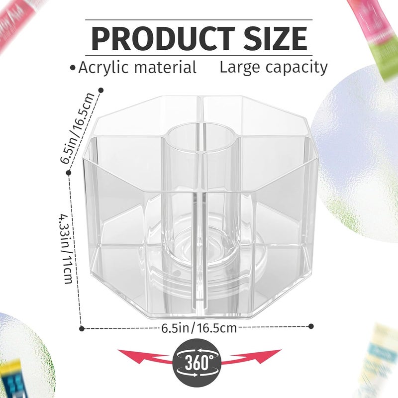 HALAGAS Drink Packet Organizer For Powdered Drink Mix,Powder Packet,Water Packet,Water Flavor Packet,Lazy Susan Organizer for Drink Mix Rotating Holder for Drink Mix Necessities (Rhombus) - Image 2