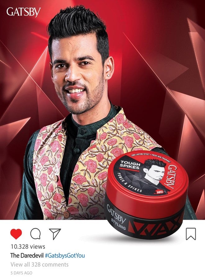 Gatsby Japan Hair Styling Wax for Men - Power & Spikes, 25g (Set of 3) - Image 4