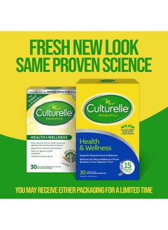 Culturelle Health & Wellness Daily Probiotic For Women & Men 30 Count 15 Billion Cfus & A Proveneffective Probiotic Strain Support Your Immune System Gluten Free Soy Free Nongmo  - Image 3