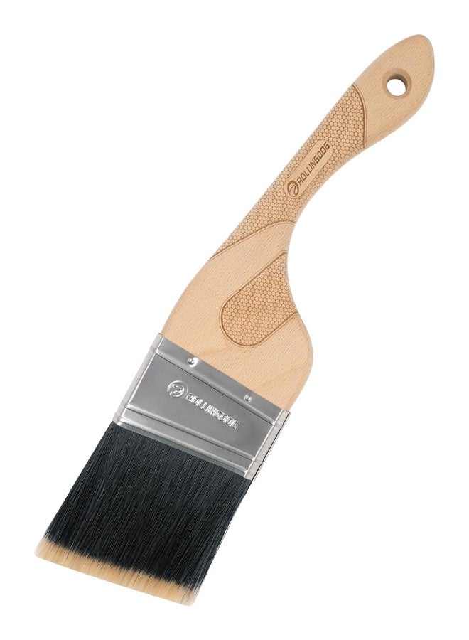 ROLLINGDOG 3 Inch Angled Paint Brush - Trim Brush for Painting Wall Cutting in Corners and Edges(Stiff Filament) - Image 2