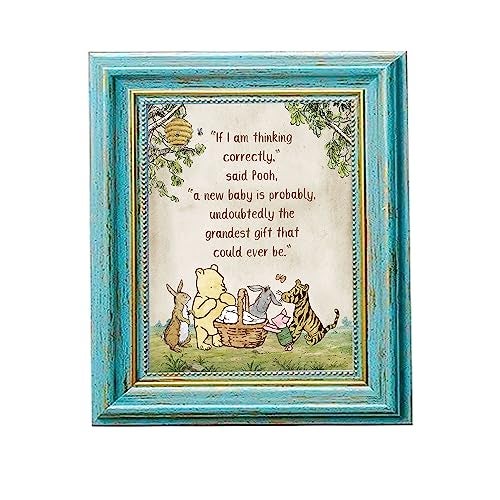 Unbala 8 x 10 Inch Winnie Baby Shower Centerpiece Classic Pooh Quotes Table Sign Decor Cute Adding For MommyToBe Party Kids 1 St Birthday Favors - Image 1