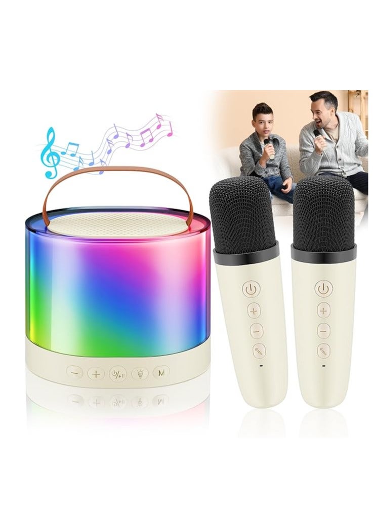 Arabest Mini Karaoke Machine for Kids Adults Portable Music Player with 2 Microphones Kids Singing Mic Toys for Birthday Party Christmas Gifts  - Image 1
