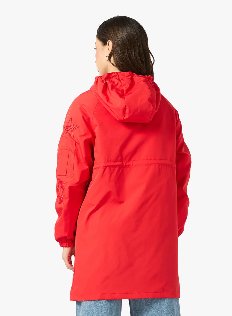 Ginger Oversize Hooded Longline Parka Jacket