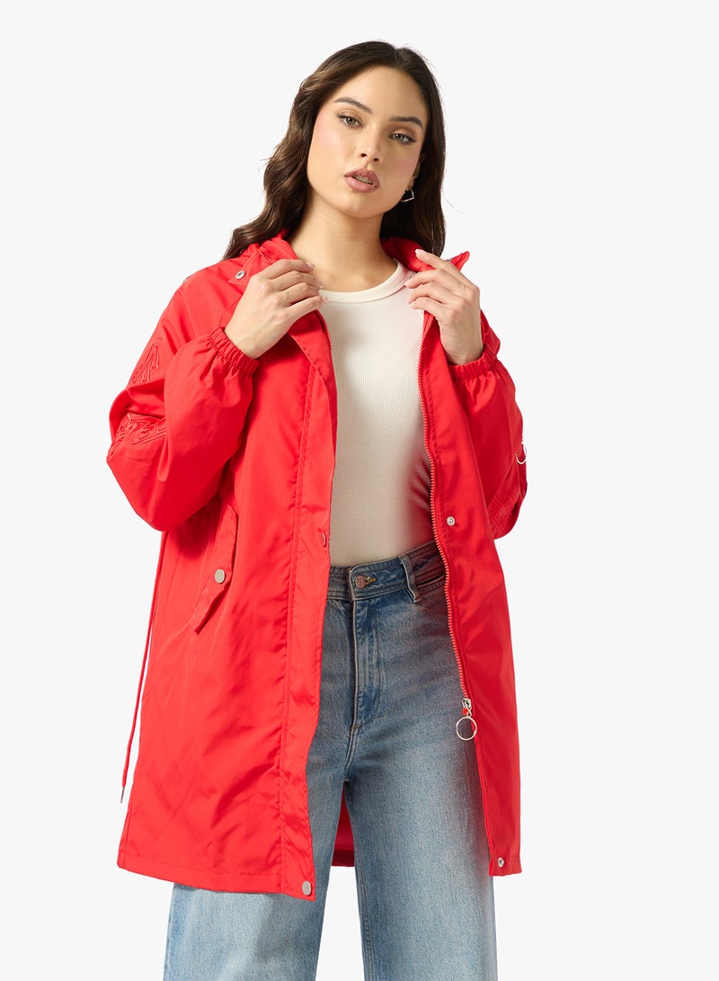 Ginger Oversize Hooded Longline Parka Jacket - Image 1